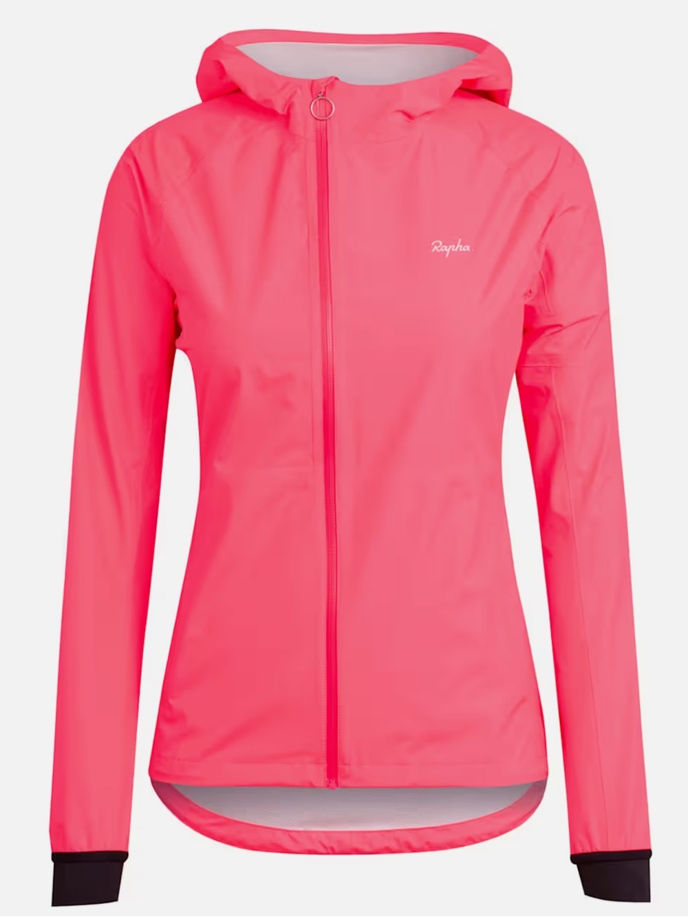 Rapha Commuter Jacket Pink Shell High Visibility Windbreaker Hood Zip Front S
